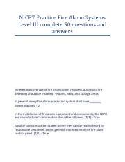 nicet level 3 study guide fire alarm PDF