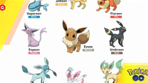 nicknames for eevee on pokemon go