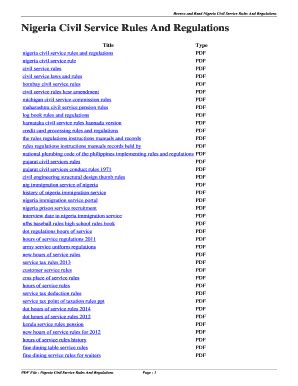 nigeria civil service rules and regulations Reader