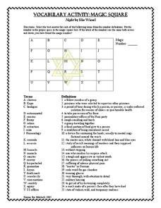 night vocabulary magic square answer PDF