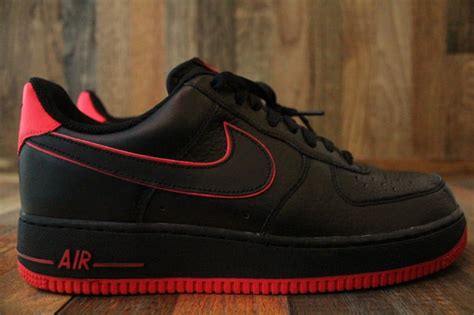 nike air force 1 black and red