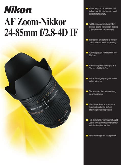 nikon af vr zoom nikkor user guide PDF