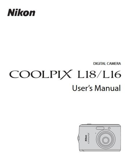 nikon coolpix l18 owners manual Doc