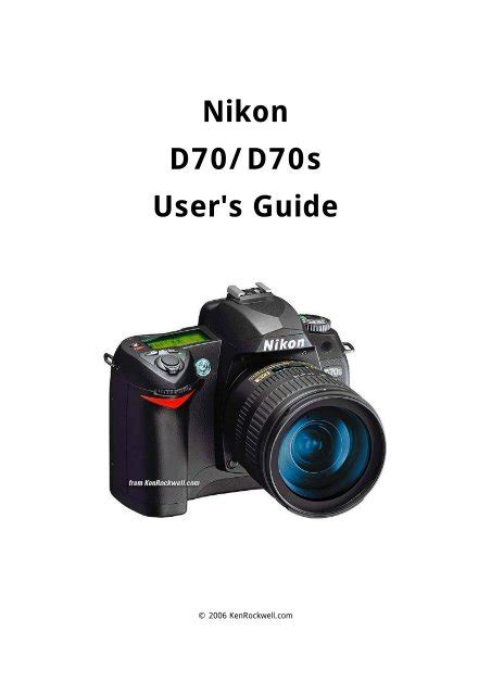 nikon d70 user guide PDF