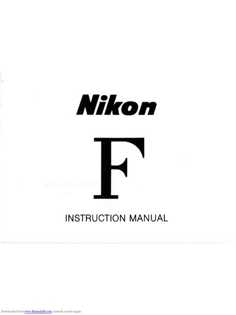 nikon f instruction manual Epub