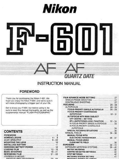 nikon f601 manual pdf Epub