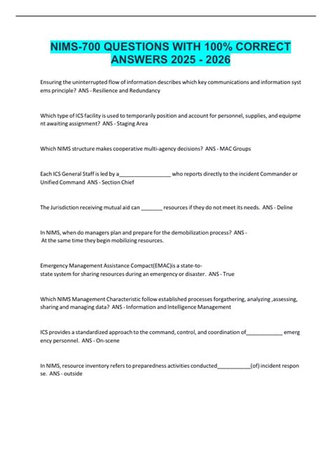 nims 703 questions and answers Epub