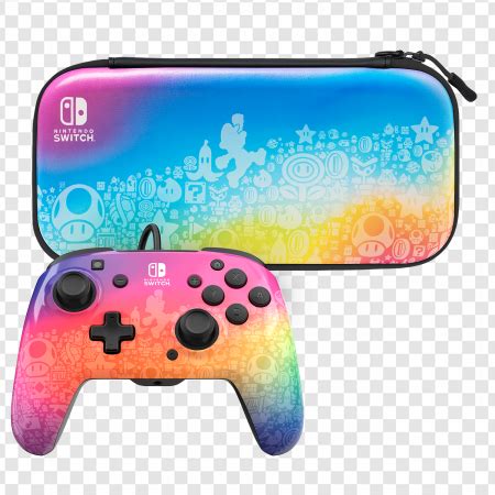 nintendo switch pink and green png