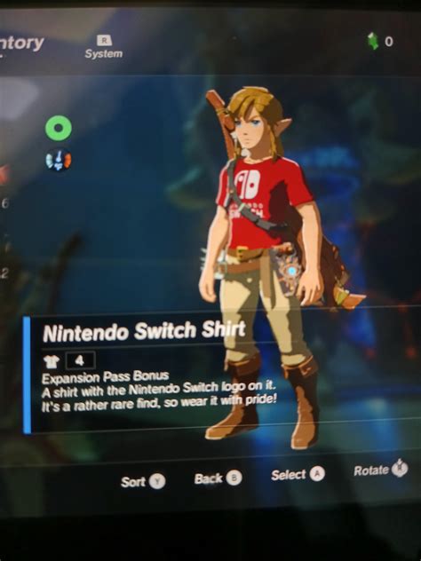 nintendo switch shirt botw