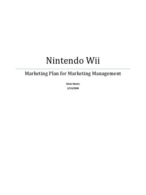 nintendo_wii_marketing_plan_brianmoats_com Ebook PDF