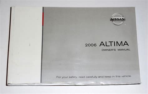 nissan altima 2006 user guide PDF