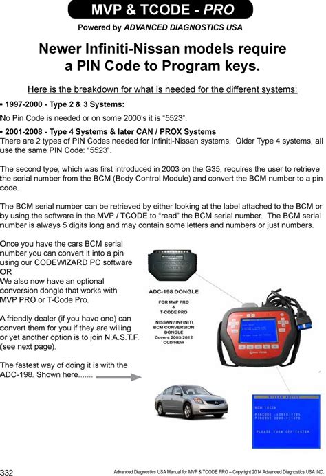 nissan bcm code to pin code Reader