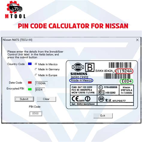 nissan immobilizer pin code calculator Epub