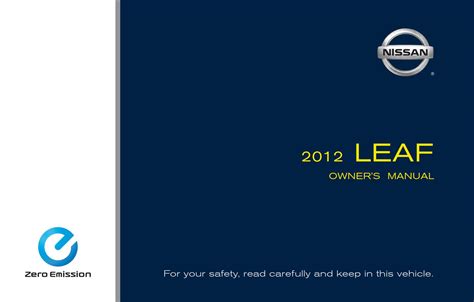 nissan leaf 2012 owners manual Kindle Editon