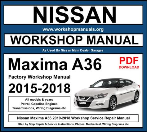 nissan maxima v6 repair manual Kindle Editon