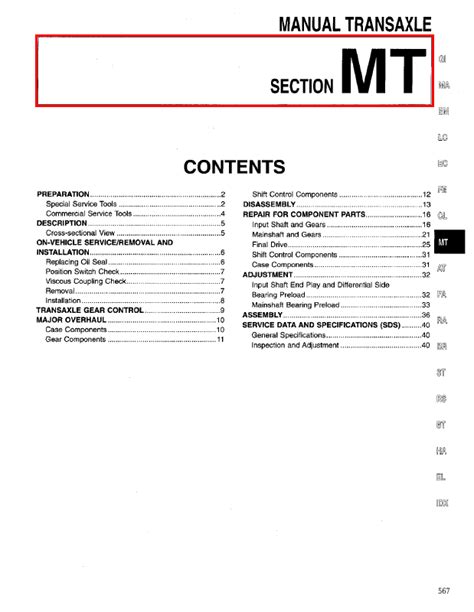 nissan maxima1997 repair manual transmission PDF