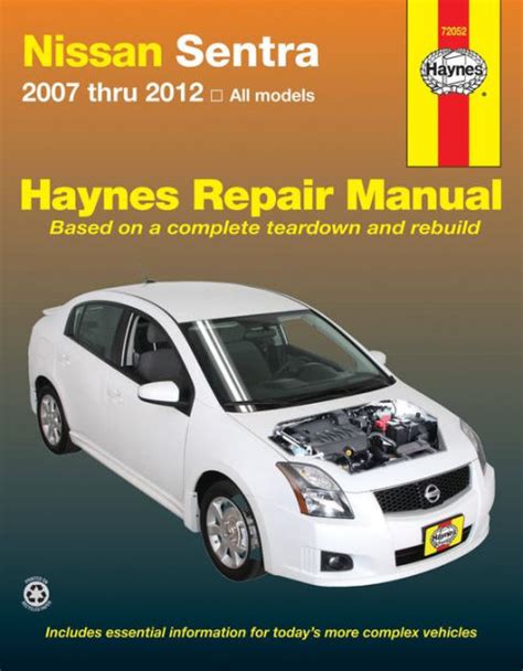 nissan sentra 2007 thru 2012 all models haynes repair manual PDF