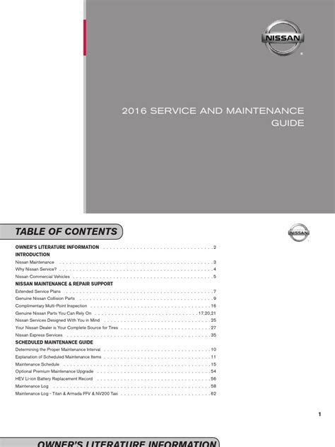 nissan service maintenance guide Reader