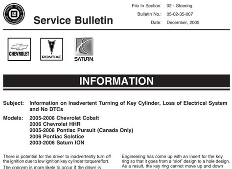 nissan technical service bulletin number 05 052a Epub