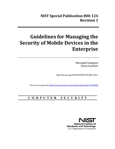 nist mobile security guidelines Kindle Editon