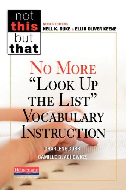 no more look up the list vocabulary instruction not this but that Epub