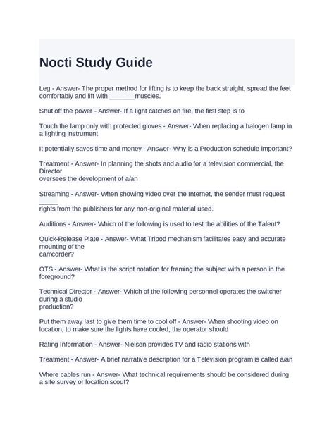 nocti study guide download Reader