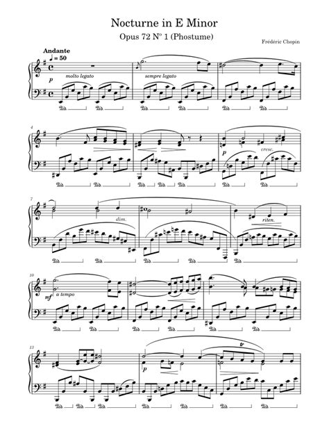 nocturne in e minor op 72 no 1 sheet alfred masterwork edition PDF