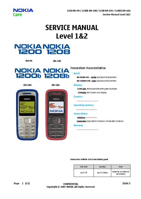 nokia 1200 service manual Epub