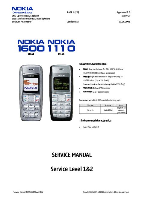 nokia 1600 service repair Epub