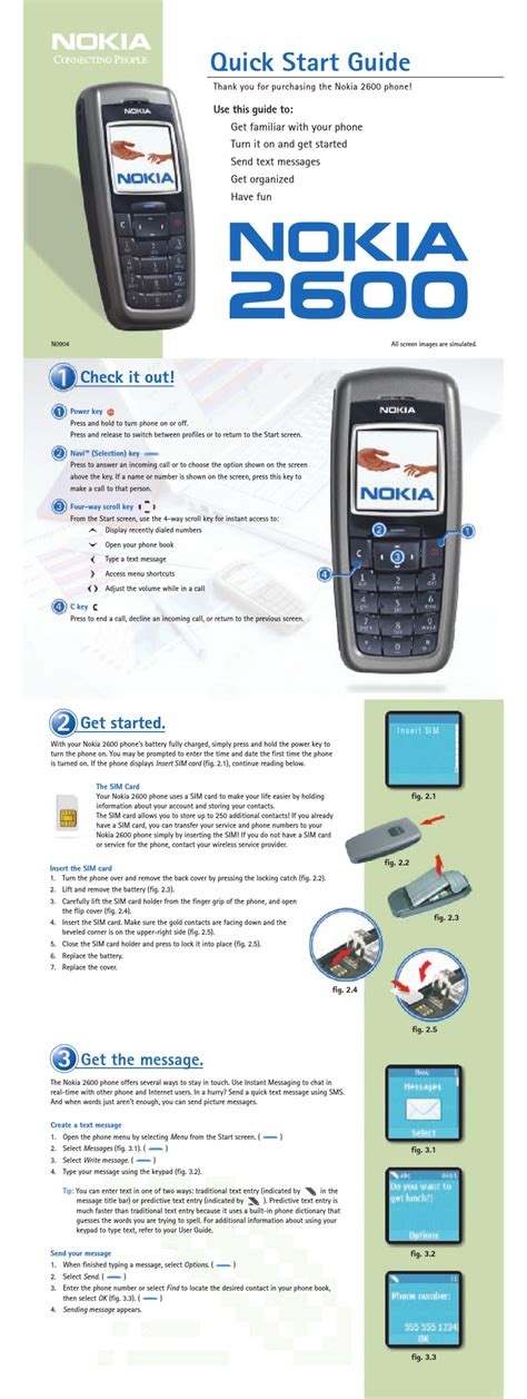 nokia 2600 user guide PDF