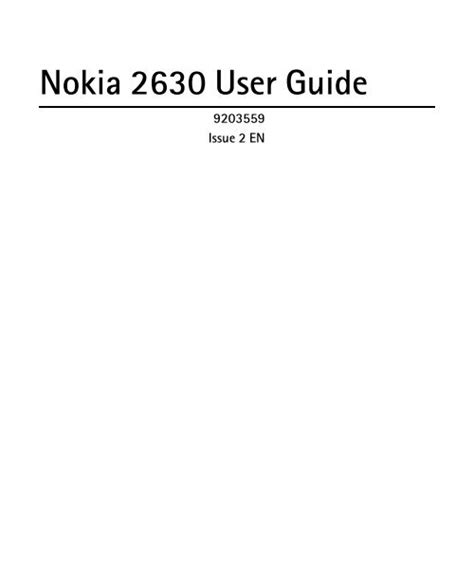 nokia 2630 user guide PDF