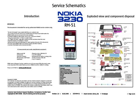 nokia 3230 service schematic PDF