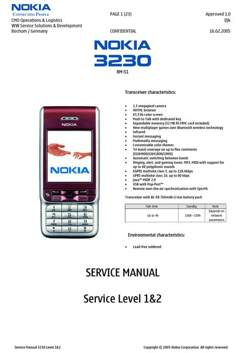 nokia 3230 servies manual Doc
