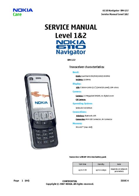 nokia 6110 service manual PDF