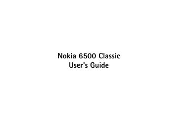 nokia 6500 classic service manual user guide Reader