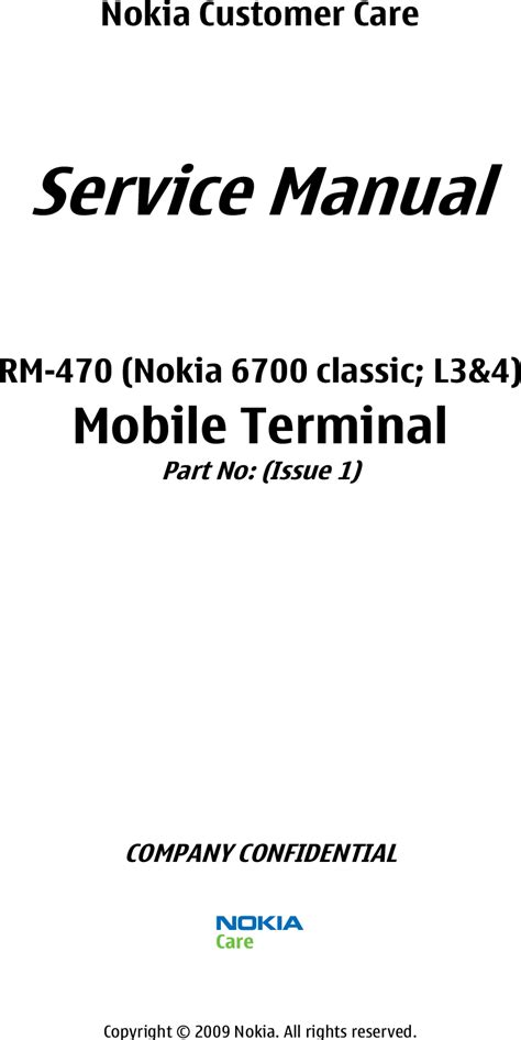 nokia 6700 service manual Reader
