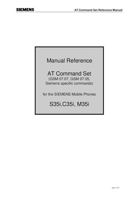 nokia at command set reference manual PDF