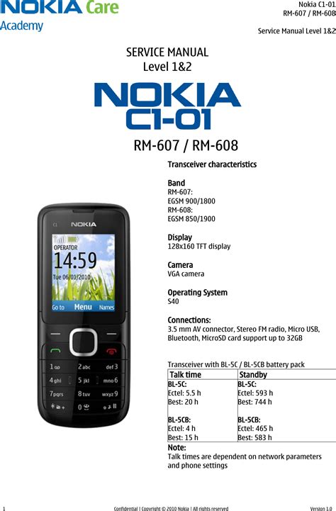 nokia c1 01 service manual Kindle Editon