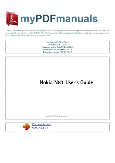 nokia n81 user manual Doc