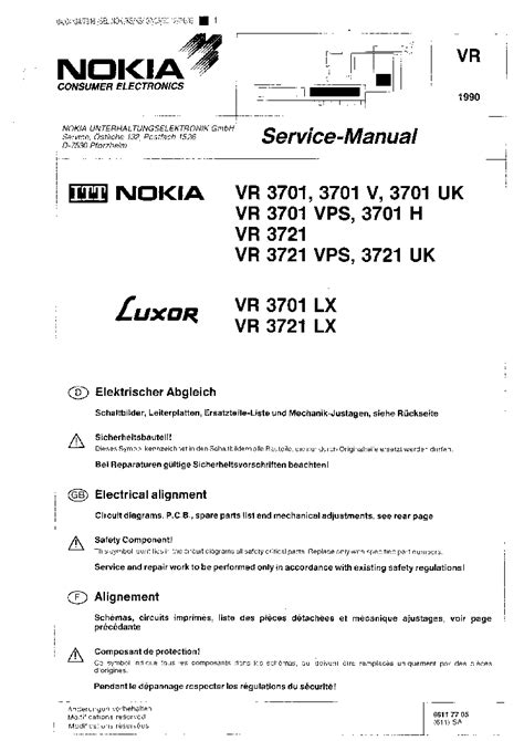 nokia vcr 3785 service manual user guide Kindle Editon