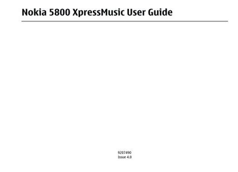 nokia xpressmusic 5800 user guide pdf PDF