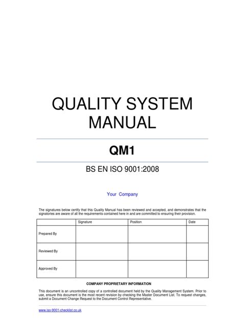 non iso quality manual pdf Doc