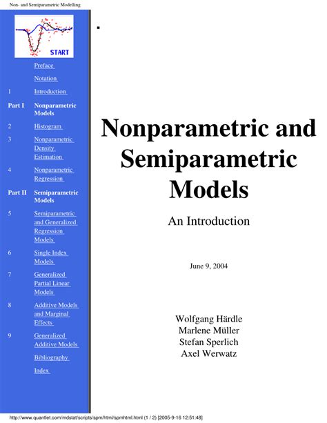 nonparametric and semiparametric models nonparametric and semiparametric models Epub