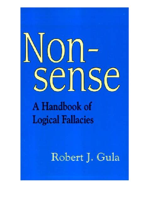 nonsense a handbook of logical fallacies PDF