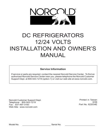 norcold refrigerator manual Reader