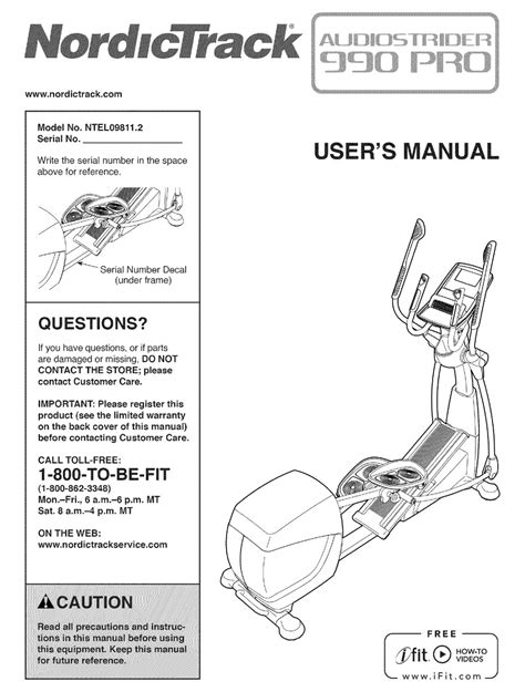 nordic track elliptical 990 manual Doc