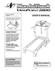 nordictrack 2800 treadmill manual PDF