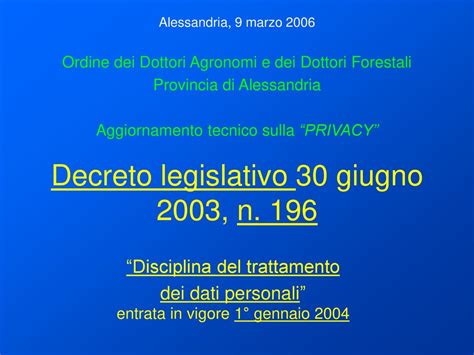 normativa 13 maggio 2011 decreto legislativo 30 giugno 2003 n pdf PDF