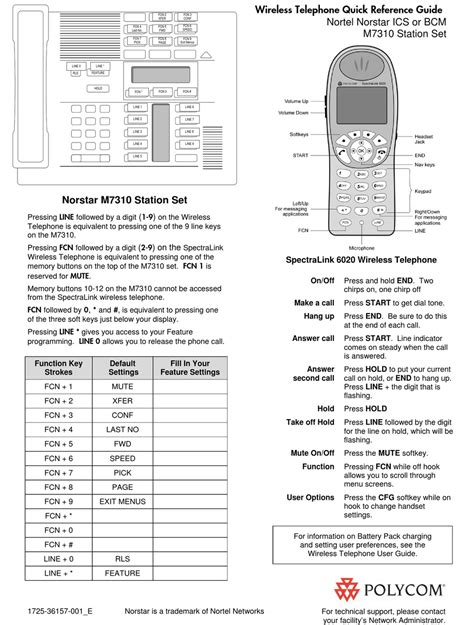 norstar m7310 user guide Doc