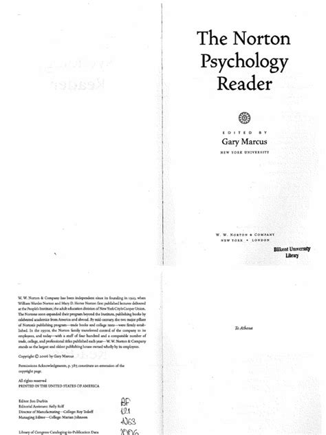 norton psychology reader pdf PDF
